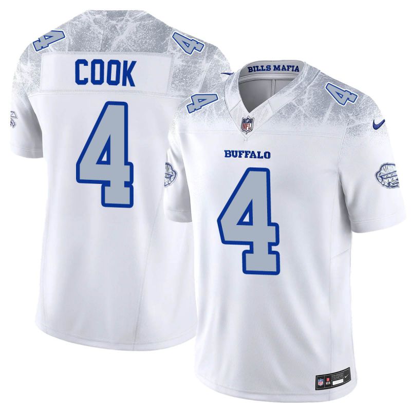 Men Buffalo Bills #4 Cook Nike White 2025 Rivalries Collection Limited NFL Jersey->buffalo bills->NFL Jersey